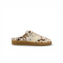 SNEAKER CLUB MULE STAMPA ANIMALIER BIANCA E DETTAGLI BURRO