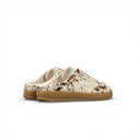 SNEAKER CLUB MULE STAMPA ANIMALIER BIANCA E DETTAGLI BURRO