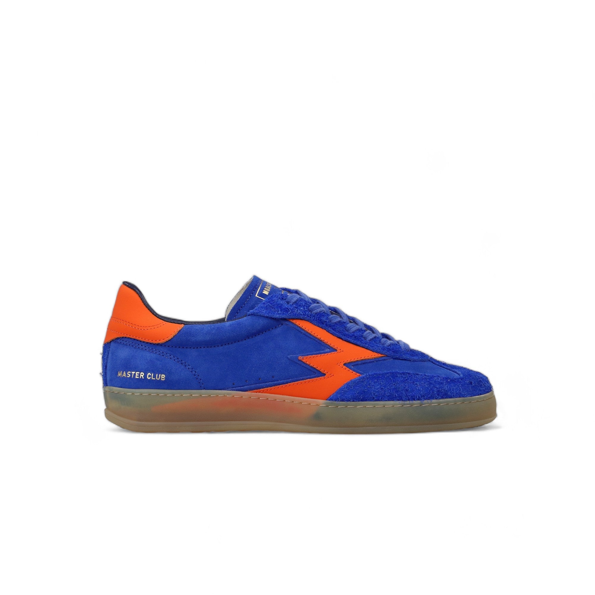 SNEAKER CLUB BLU ELETTRICO E ARANCIO FLUO