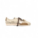 SNEAKER IKIGAI CRACKLE BEIGE E DETTAGLI ORO LAMINATO