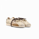 SNEAKER IKIGAI CRACKLE BEIGE E DETTAGLI ORO LAMINATO