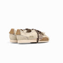 SNEAKER IKIGAI CRACKLE BEIGE E DETTAGLI ORO LAMINATO