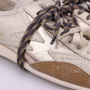 SNEAKER IKIGAI CRACKLE BEIGE E DETTAGLI ORO LAMINATO