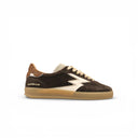 SNEAKER CLUB IN SUEDE TESTA DI MORO BACKTAB CAVALLINO STAMPA MUCCA