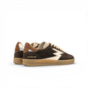SNEAKER CLUB IN SUEDE TESTA DI MORO BACKTAB CAVALLINO STAMPA MUCCA
