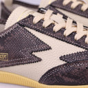 SNEAKER IKIGAI IN PELLE PITONATA MARRONE