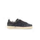 Women's Black Canvas and Teddy Club Sneakers