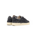 Women's Black Canvas and Teddy Club Sneakers