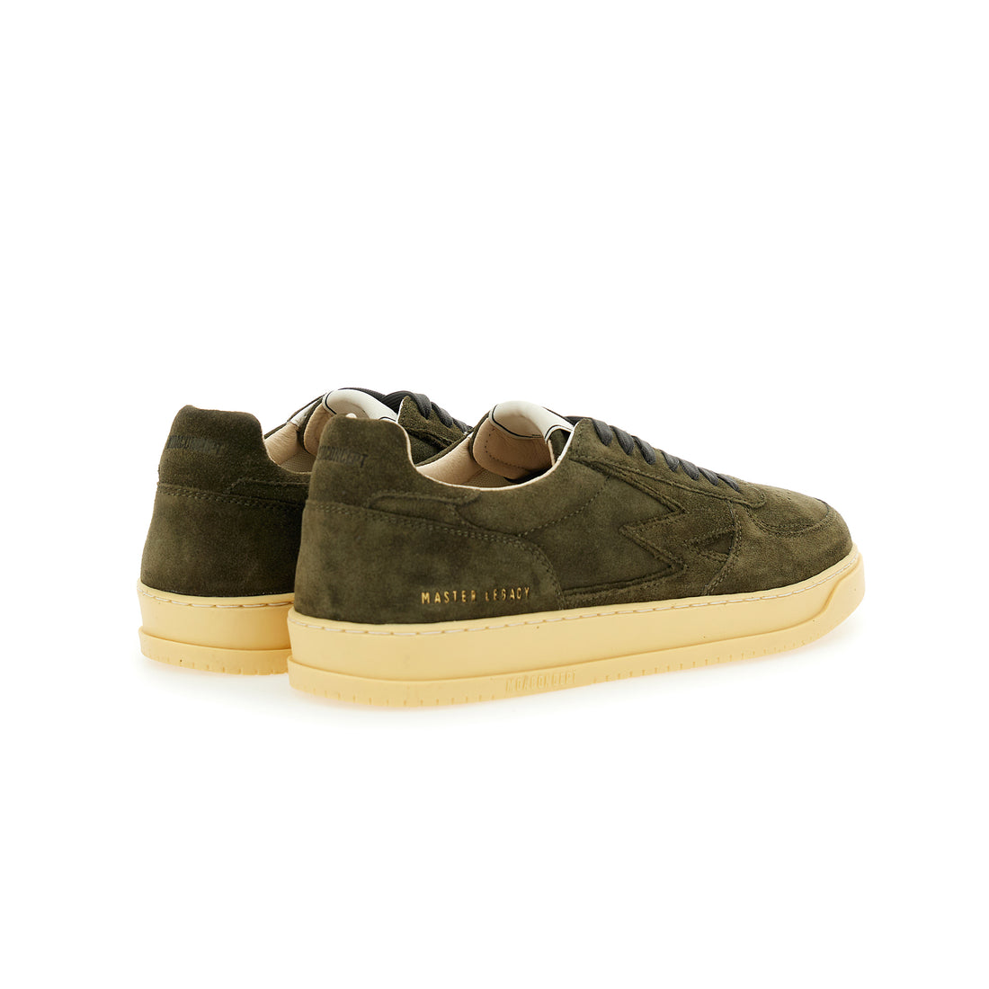 Legacy military green suede