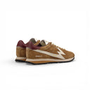 SNEAKER FLASH COGNAC IN SUEDE CON DETTAGLI BORDEAUX