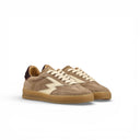 SNEAKER CLUB IN SUEDE CARAMELLO E BACKTAB CAVALLINO BORDEAUX