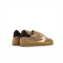 SNEAKER CLUB IN SUEDE CARAMELLO E BACKTAB CAVALLINO BORDEAUX