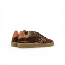 SNEAKER CLUB IN SUEDE CACAO E LOGO CON BORCHIE