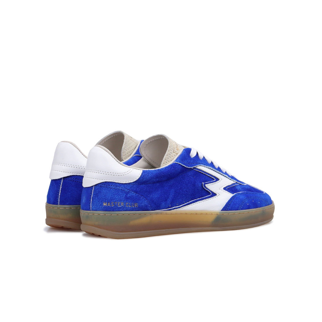 Blue Club Sneaker with White Leather Logo