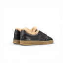 SNEAKER CLUB IN PELLE NERA CON FODERA INTERNA IN PELLICCIA