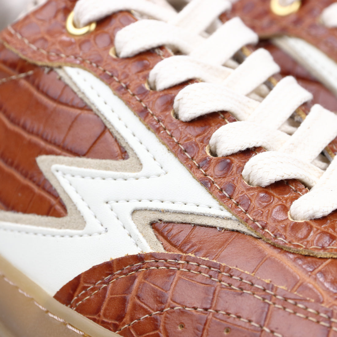 SNEAKER CLUB COCCODRILLO COGNAC