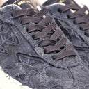 Women's Black Canvas and Teddy Club Sneakers