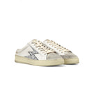 Iconic Mule White Sneaker with Glitter Logo
