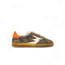 SNEAKER CLUB RADICA EFFETTO STONEWASH E ARANCIO FLUO