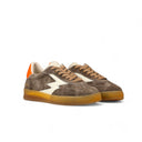 SNEAKER CLUB RADICA EFFETTO STONEWASH E ARANCIO FLUO