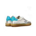 Sneaker Club Bianco Stampa Rettile Turchese