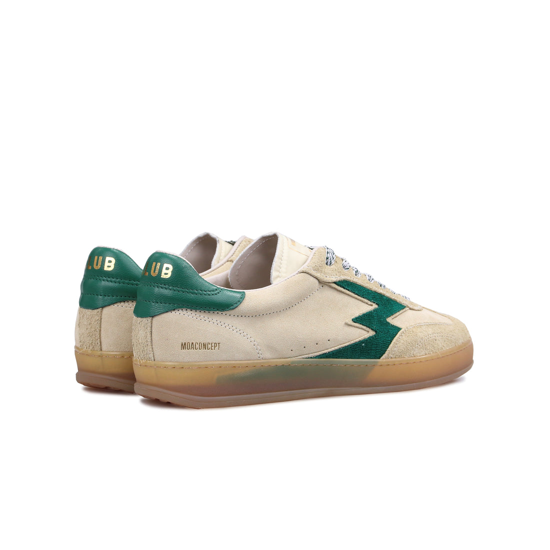 Sand Club sneaker with green logo