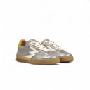 CLUB SNEAKER IN SILVER LAMINATED LEATHER AND PONYSKIN