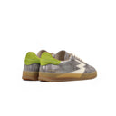 CLUB SNEAKER IN SILVER LAMINATED LEATHER AND PONYSKIN
