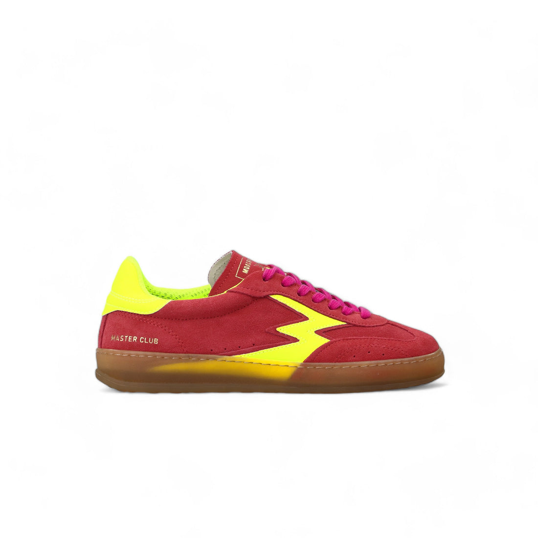 RASPBERRY AND FLUORESCENT YELLOW CLUB SNEAKER