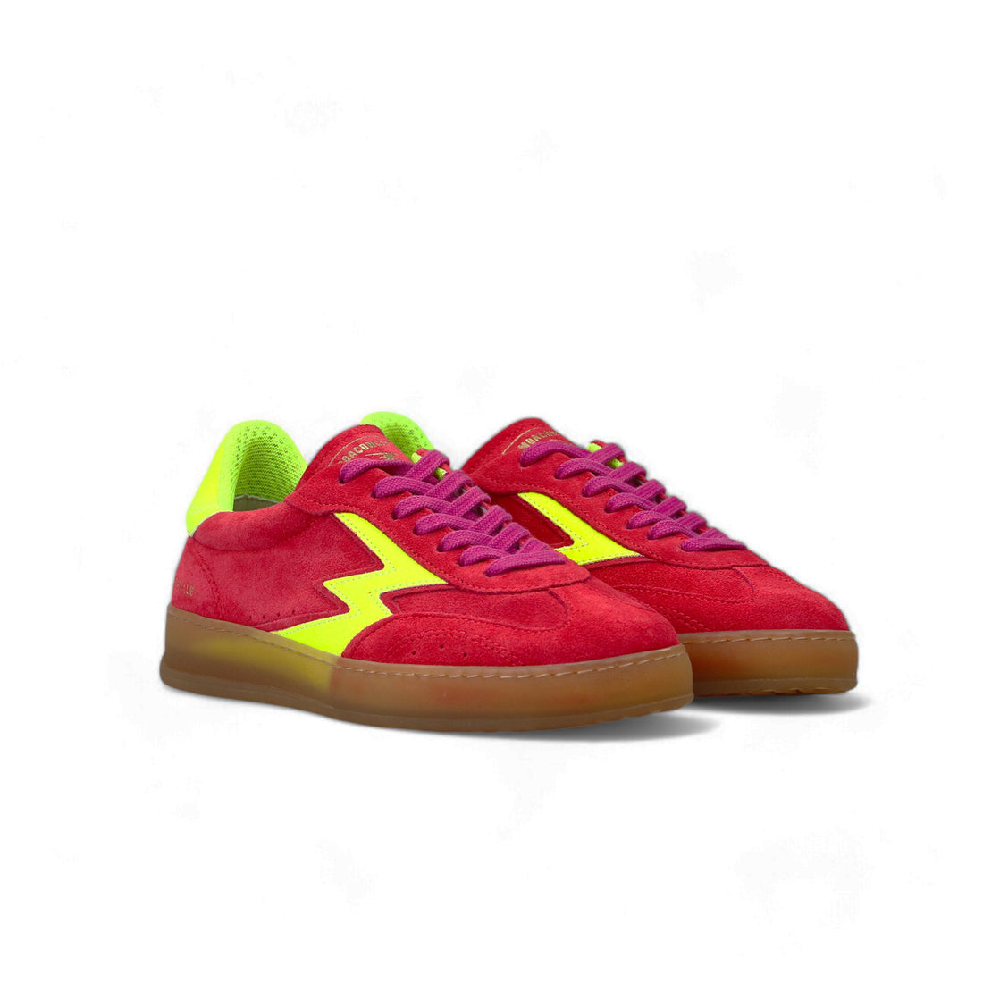 RASPBERRY AND FLUORESCENT YELLOW CLUB SNEAKER