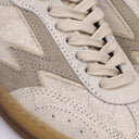 Club Sneaker Beige Crackle Snake Print Tobacco