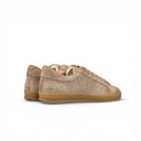 SNEAKER ICONIC BEIGE IN NABUK CON LOGO TRAFORATO