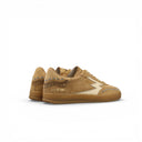SNEAKER CLUB IN SUEDE CAMMELLO CON APPLICAZIONI BORCHIE E TURCHESI E BAC