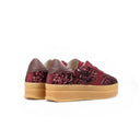 SNEAKER DOUBLE CLUB GLITTER BORDEAUX