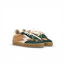 SNEAKER CLUB PATCHWORK NOCCIOLA E VERDE PETROLIO