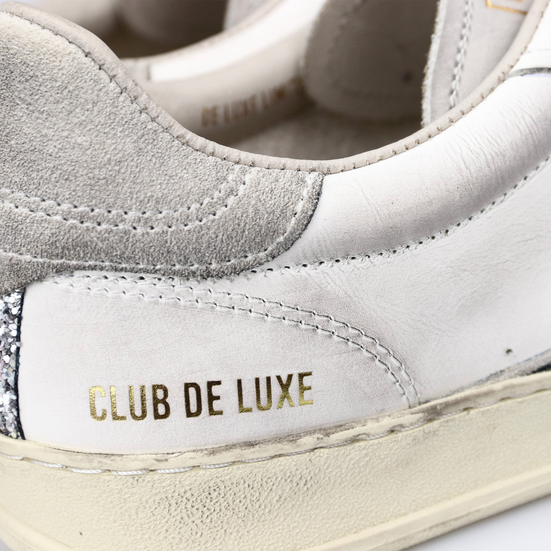 Club Deluxe Sneaker Logo Glitter Silver