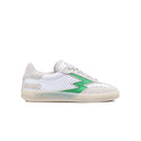 Sneaker Club Bianca Logo Opaco Verde Donna