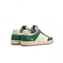 Squad sneaker. Embroidered logo with green details
