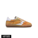 Sneaker Club Gialla Logo Pelle Bianca